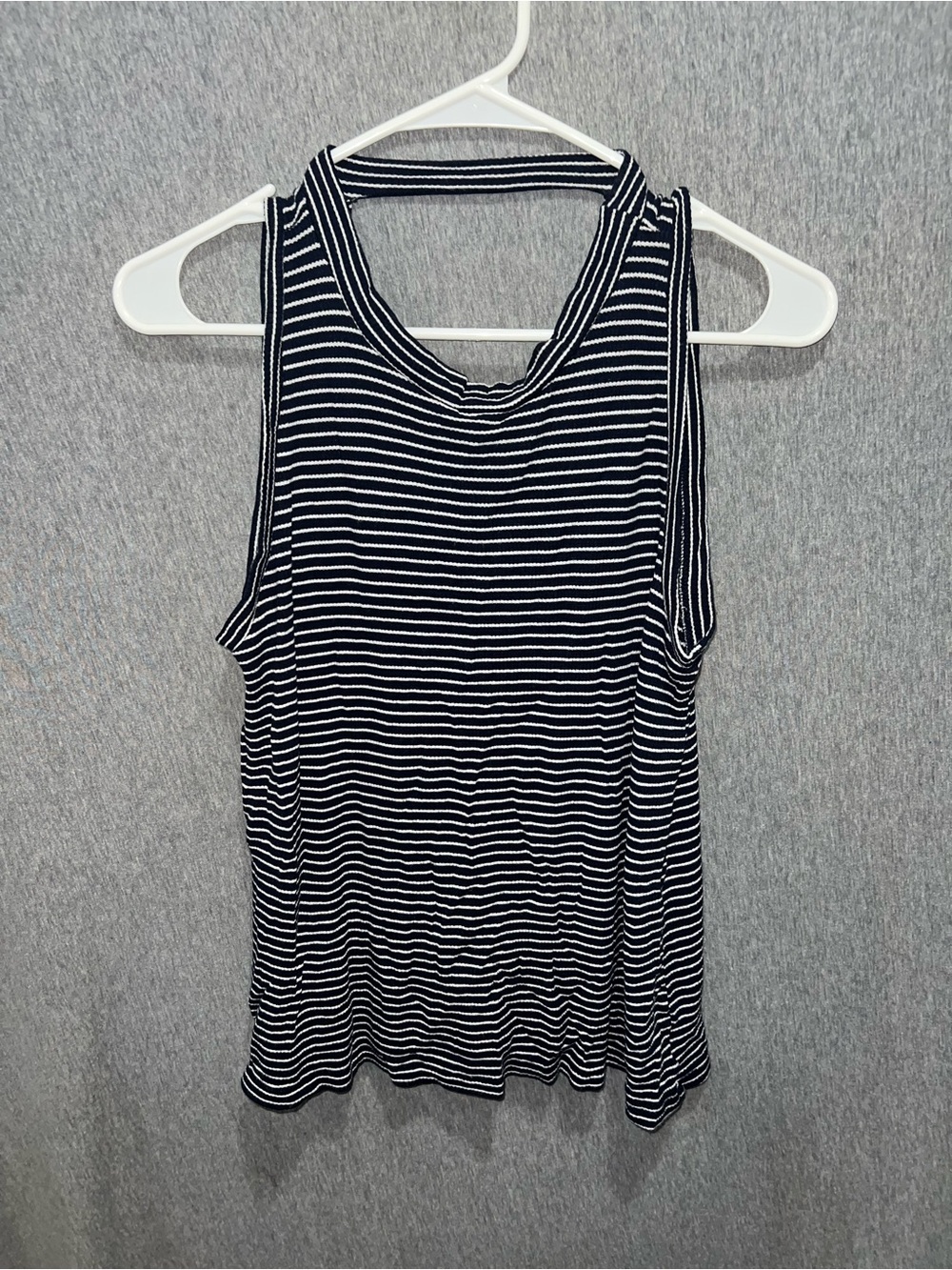 Striped Black & White Racerback Tank Top